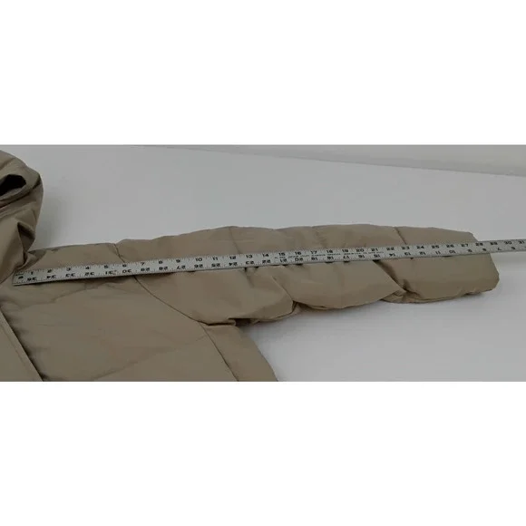 Everland The Renew Parka Men's L Tan Hooded Long 100% Recycled Polyester #J5326 - Picture 9 of 11